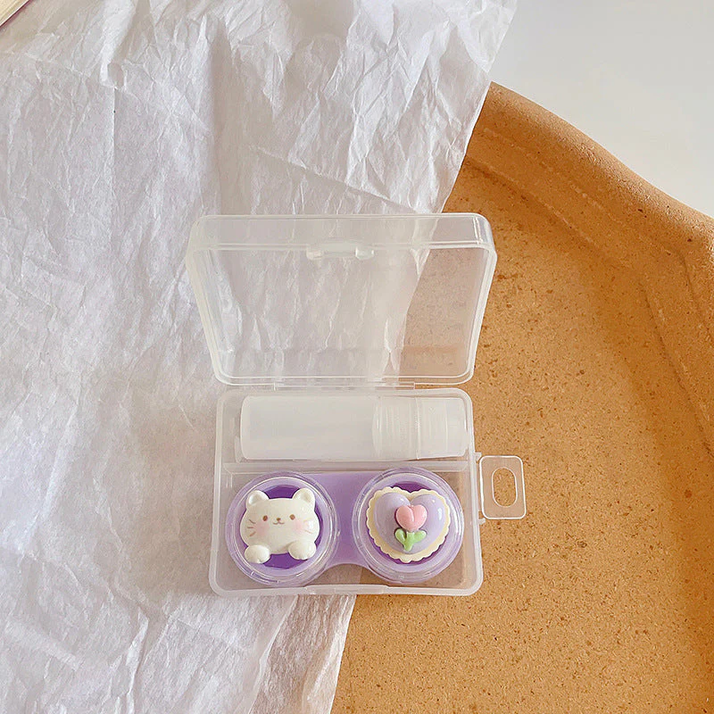 Cute Cartoon Animal Colored Contact Lens Case - Roseibase