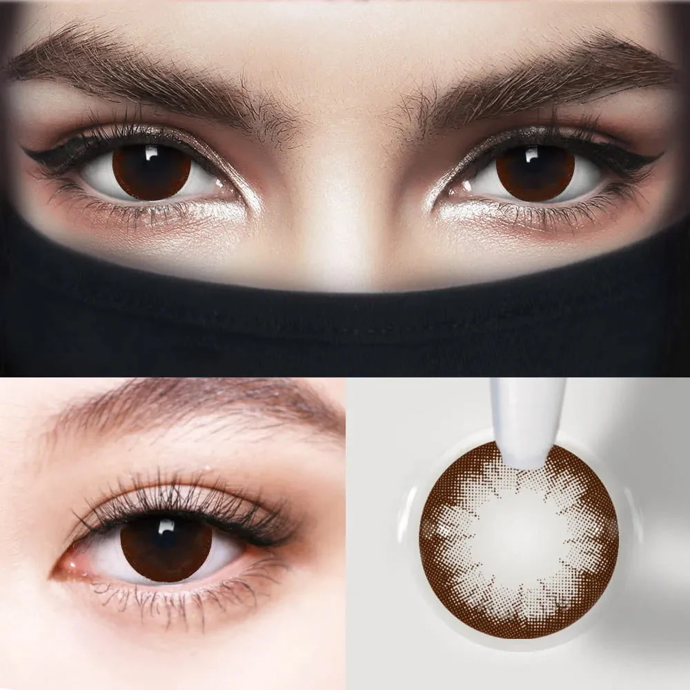 Big Eyes Chocolate Brown Colored Contact Lenses - Roseibase