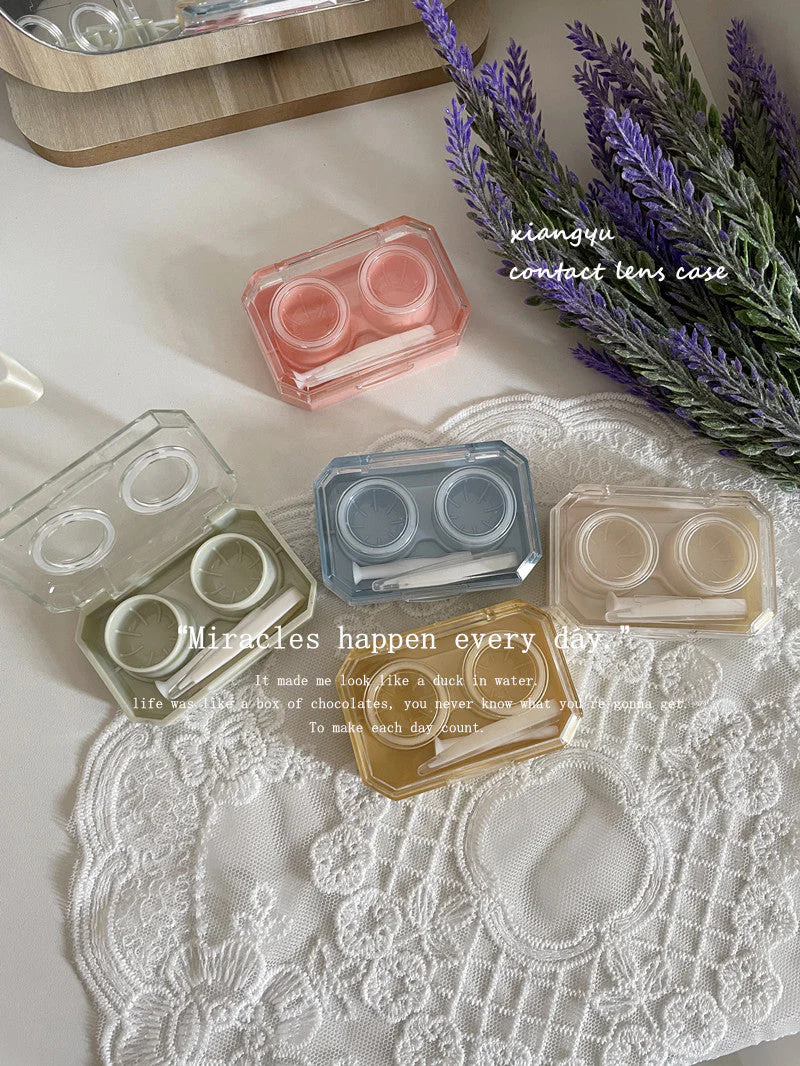 Mini Colored Contact Lens Case - Roseibase