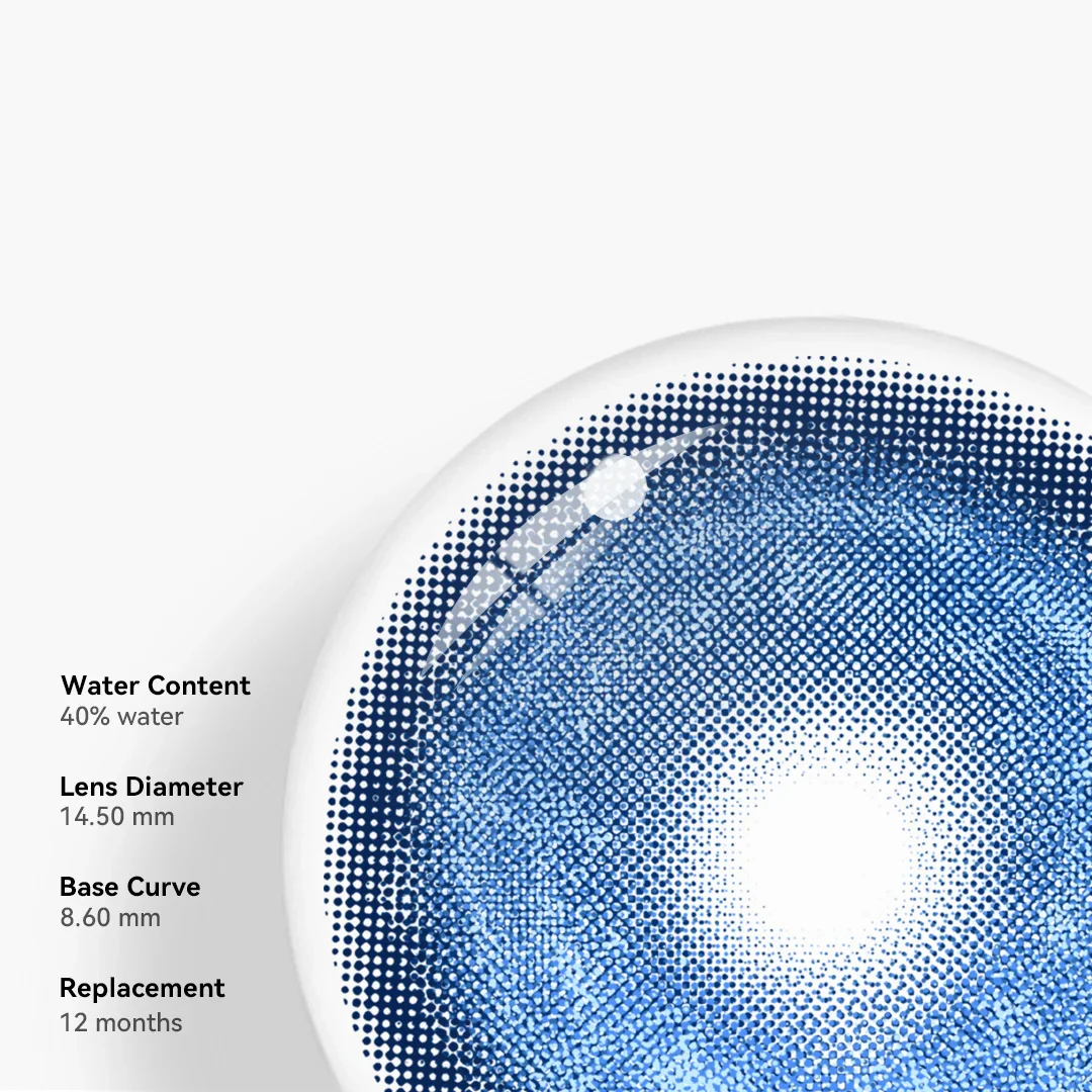 Cosplay KOI Dark Blue Colored Contact Lenses - Roseibase