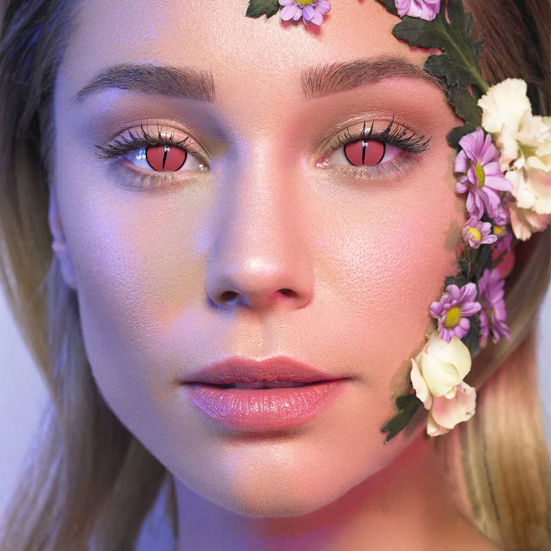 Cosplay Demon Slayer KamadoNezuko Rose Colored Contact Lenses - Roseibase