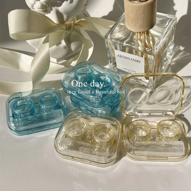 INS Retro Distressed BeigeColored Contact Lens Case - Roseibase