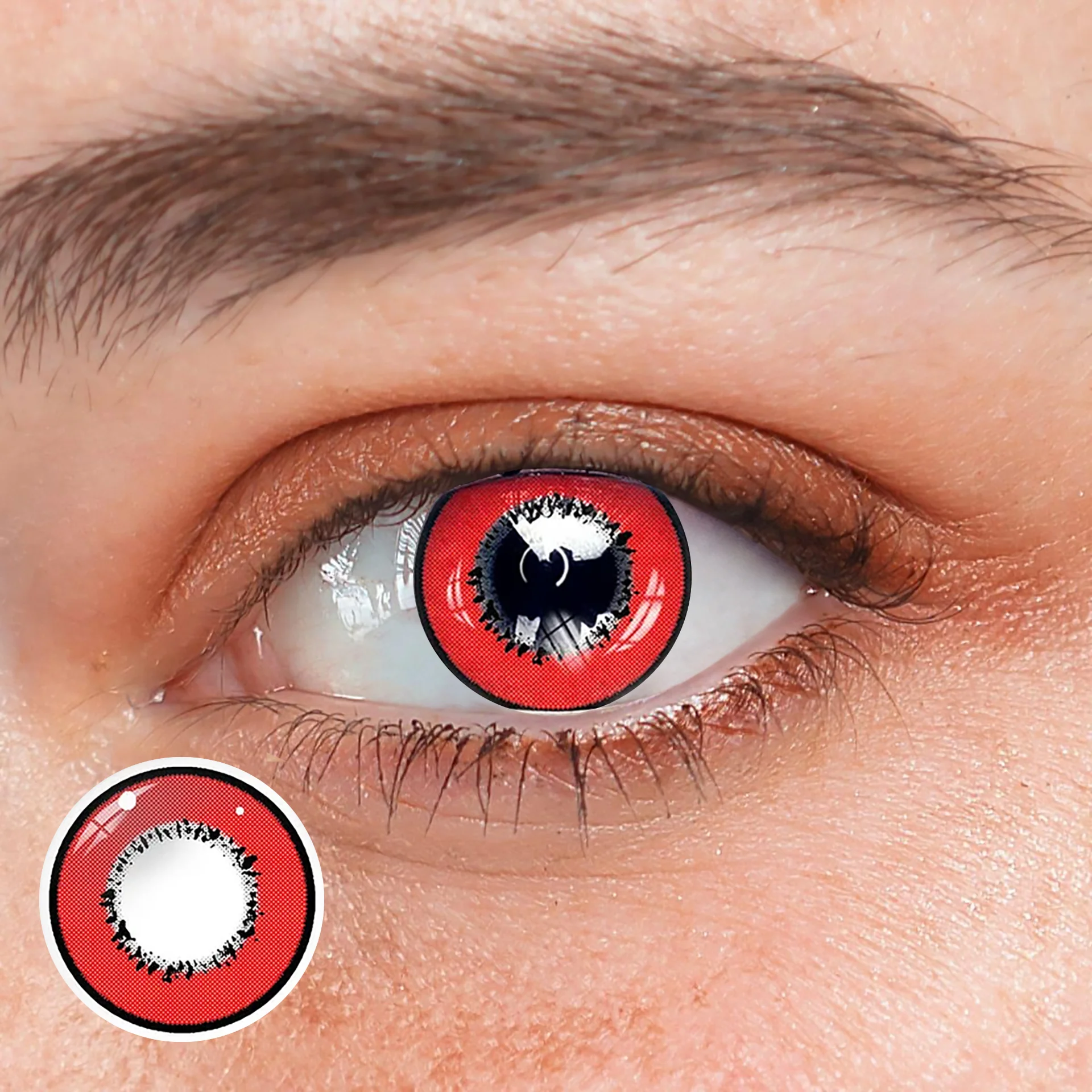 Cosplay Element Red Prescription Colored Contact Lenses - Roseibase
