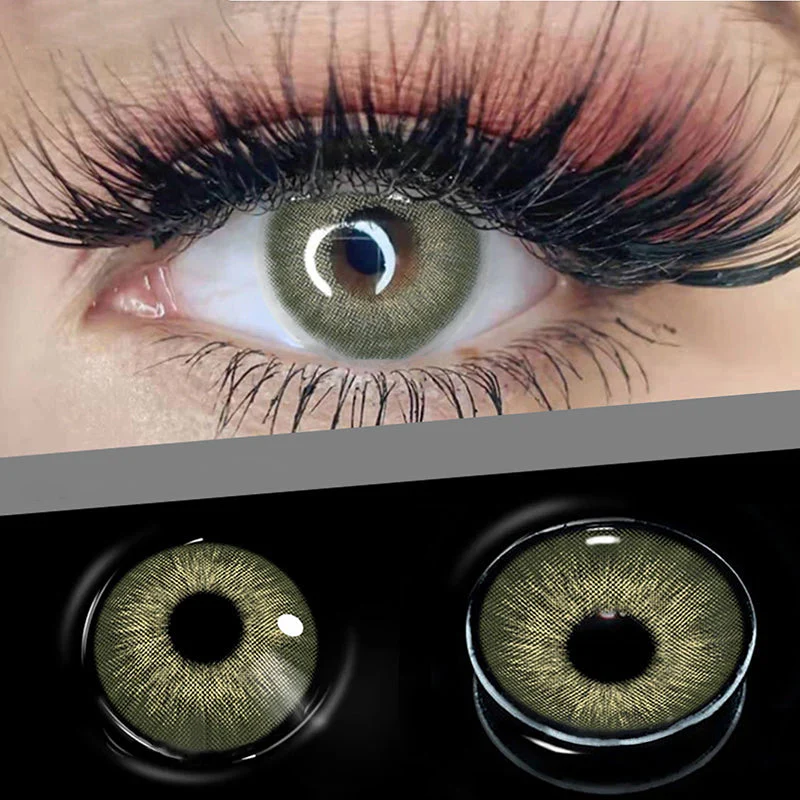 Amazonia Green Prescription Colored Contact Lenses - Roseibase