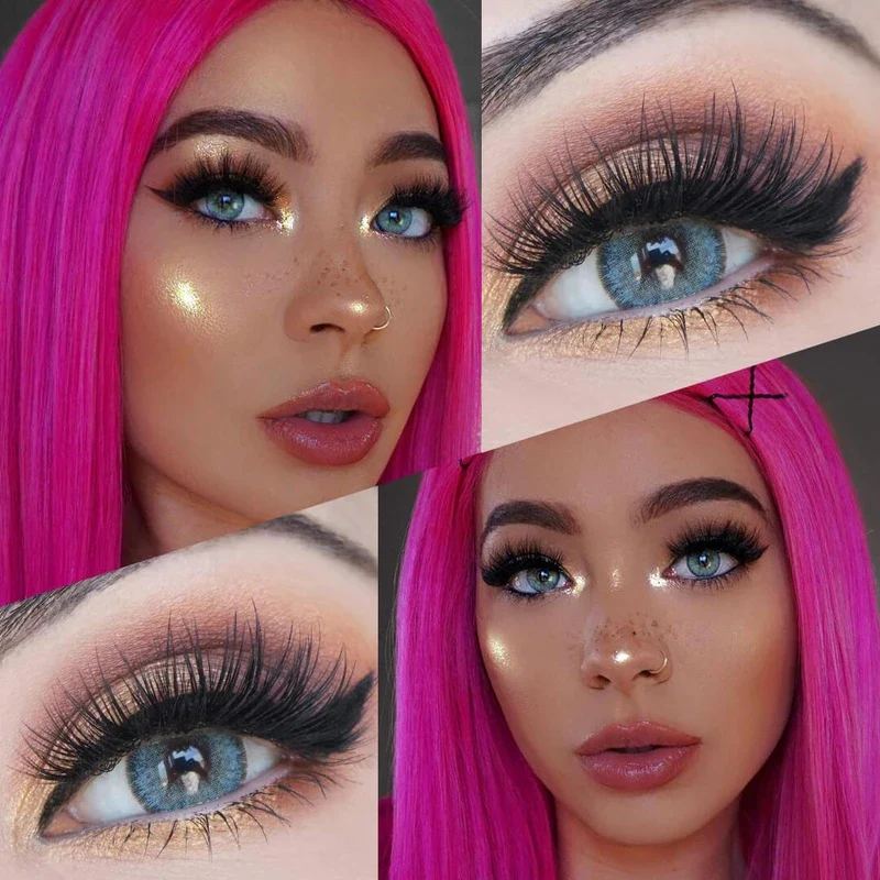 Euramerican Blue Prescription Colored Contact Lenses - Roseibase