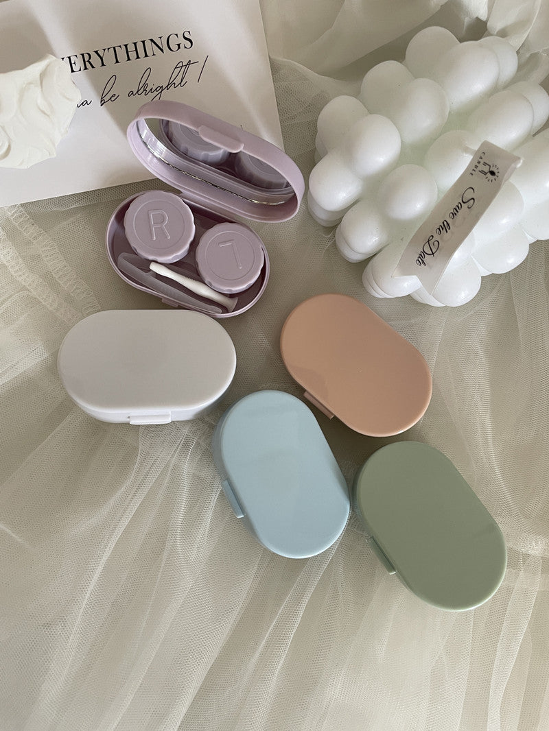 Cream Colored Contact Lens Case - Roseibase