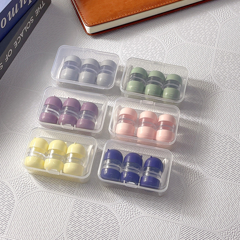 3 Pairs Colored Contact Lens Case - Roseibase