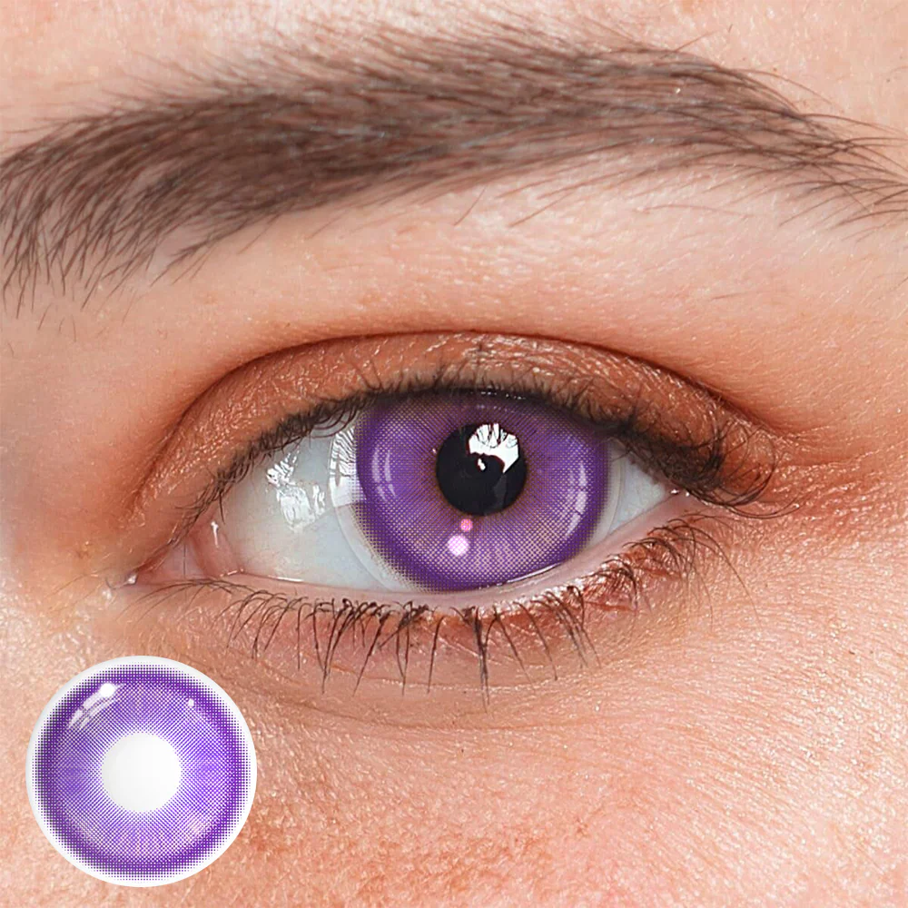 Cosplay Fairy Purple Colored Contact Lenses - Roseibase