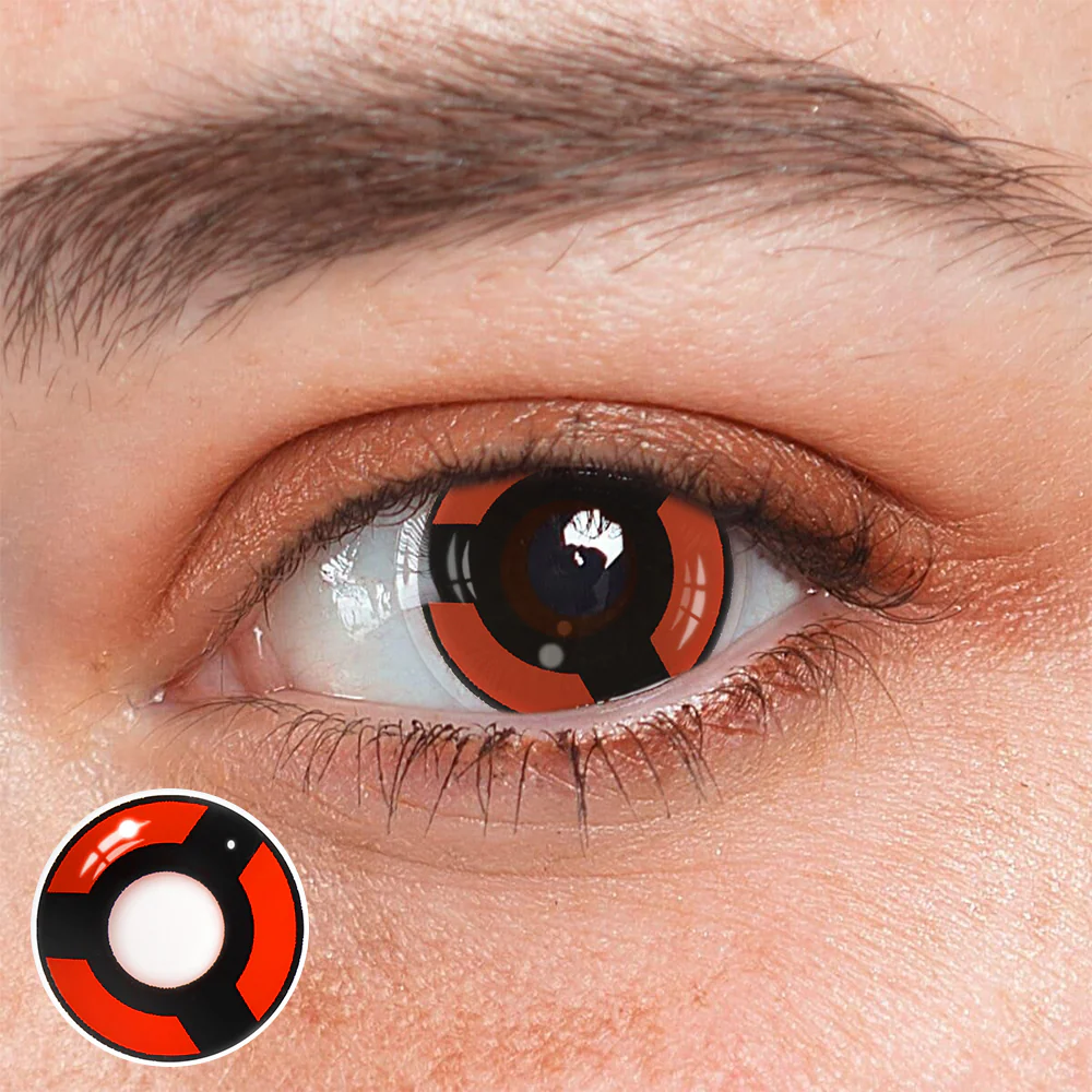 Cosplay NARUTO Uchiha Izuna Shalingan Red Prescription Colored Contact Lenses - Roseibase