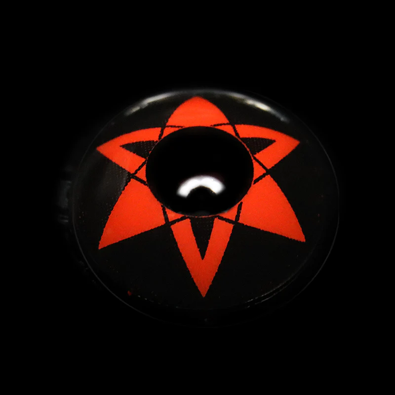 Cosplay NARUTO Uchiha Sasuke Shalingan Red Prescription Colored Contact Lenses - Roseibase