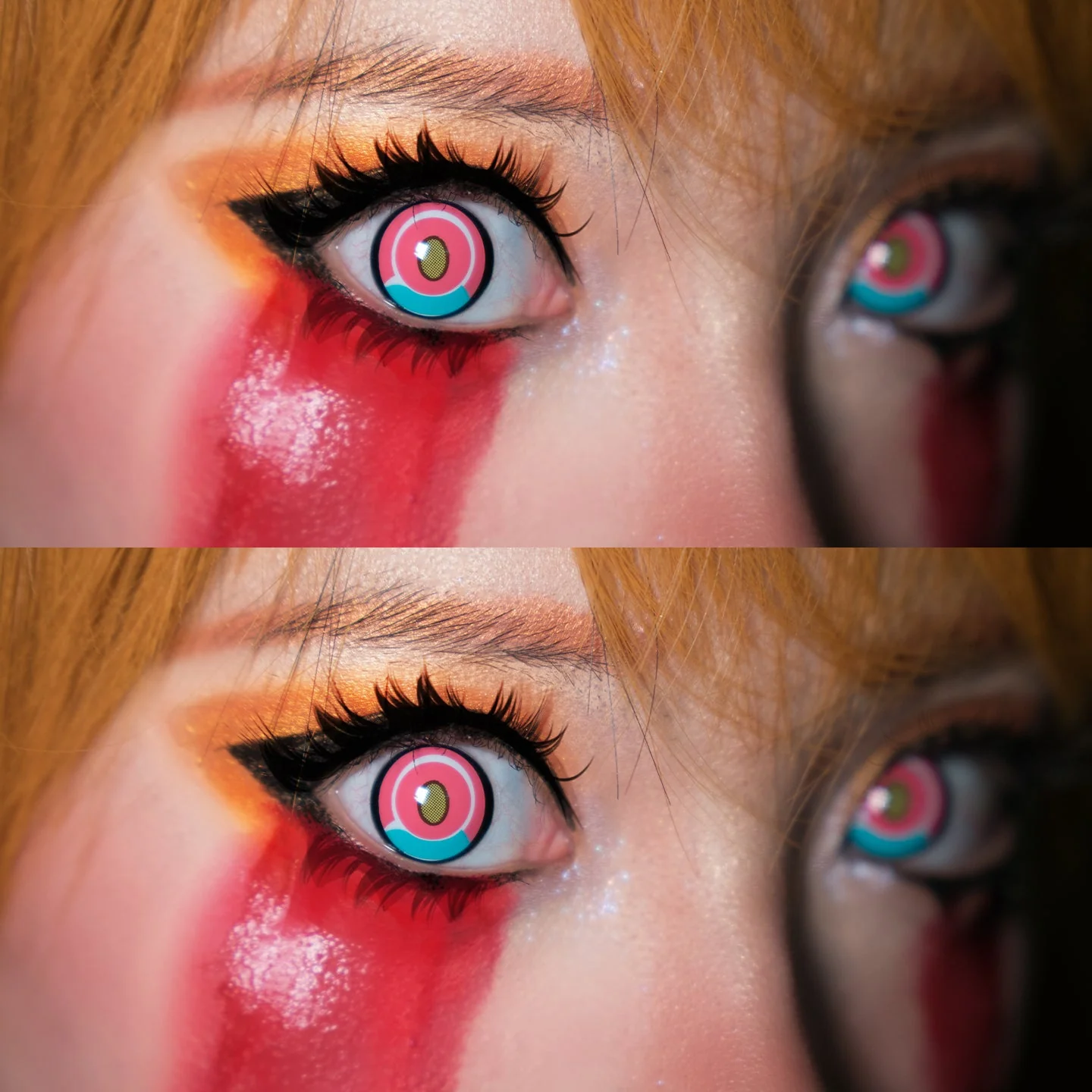 Cosplay Titan Pink Colored Contact Lenses - Roseibase
