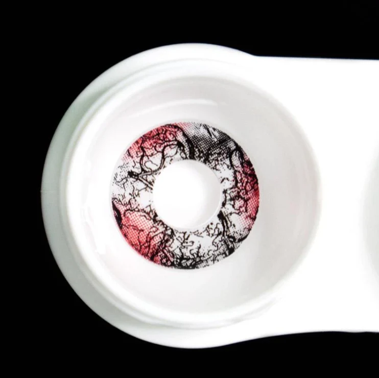 Halloween Demon Black&Red Colored Contact Lenses - Roseibase