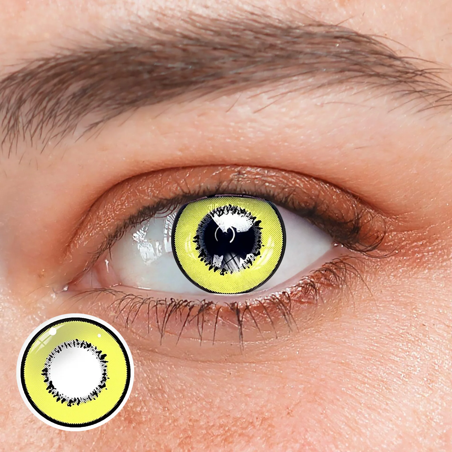 Cosplay Element Yellow Prescription Colored Contact Lenses - Roseibase