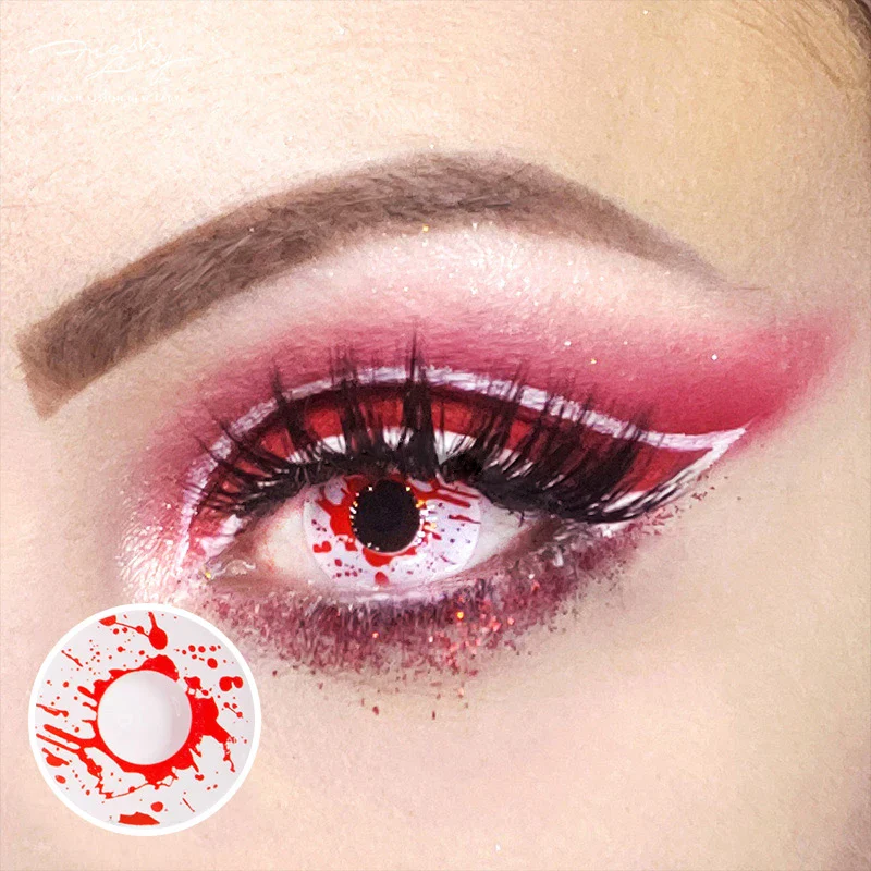 Halloween Trauma White Colored Contact Lenses - Roseibase