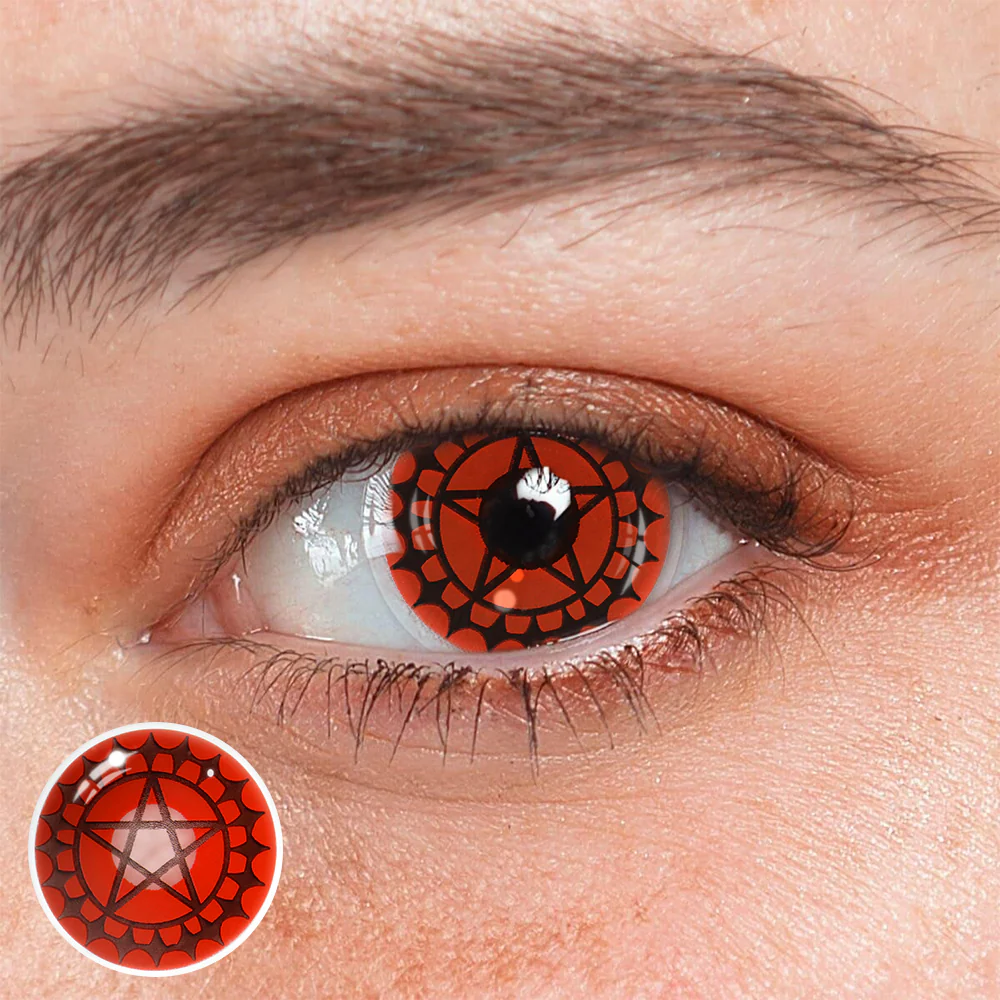Cosplay Black Butler Blood Red Colored Contact Lenses - Roseibase