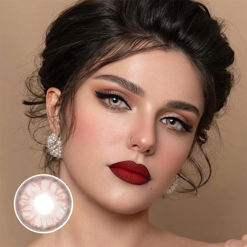 Gem Pink Colored Contact Lenses - Roseibase