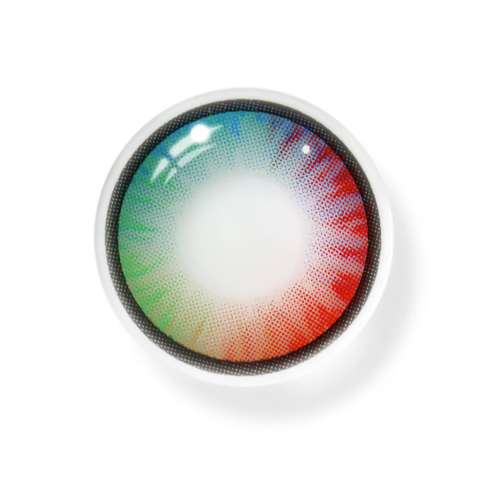 Cosplay Rainbow Kaleidoscope Colored Contact Lenses - Roseibase