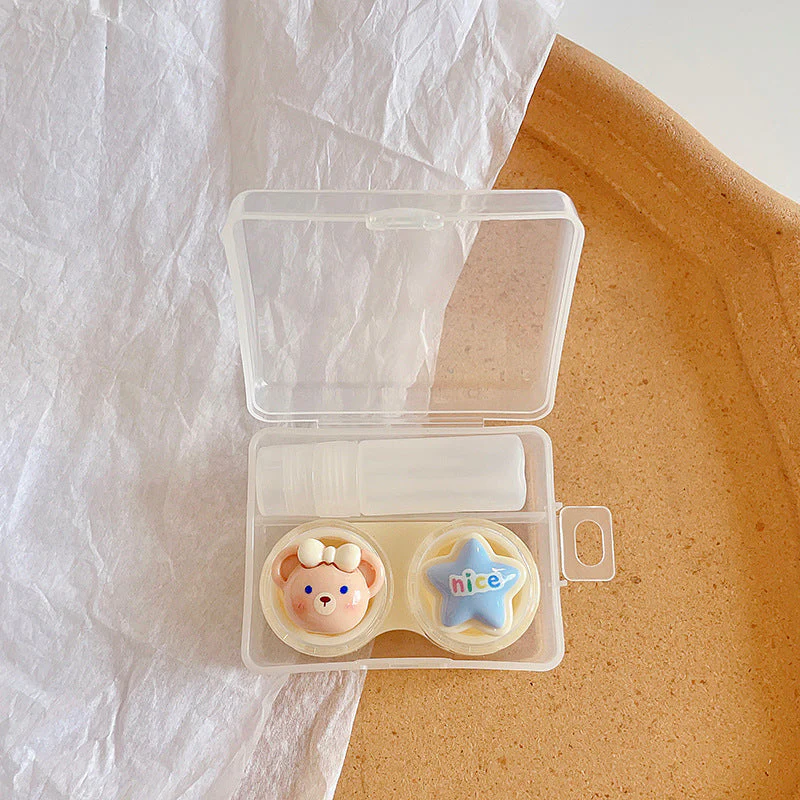 Cute Cartoon Animal Colored Contact Lens Case - Roseibase