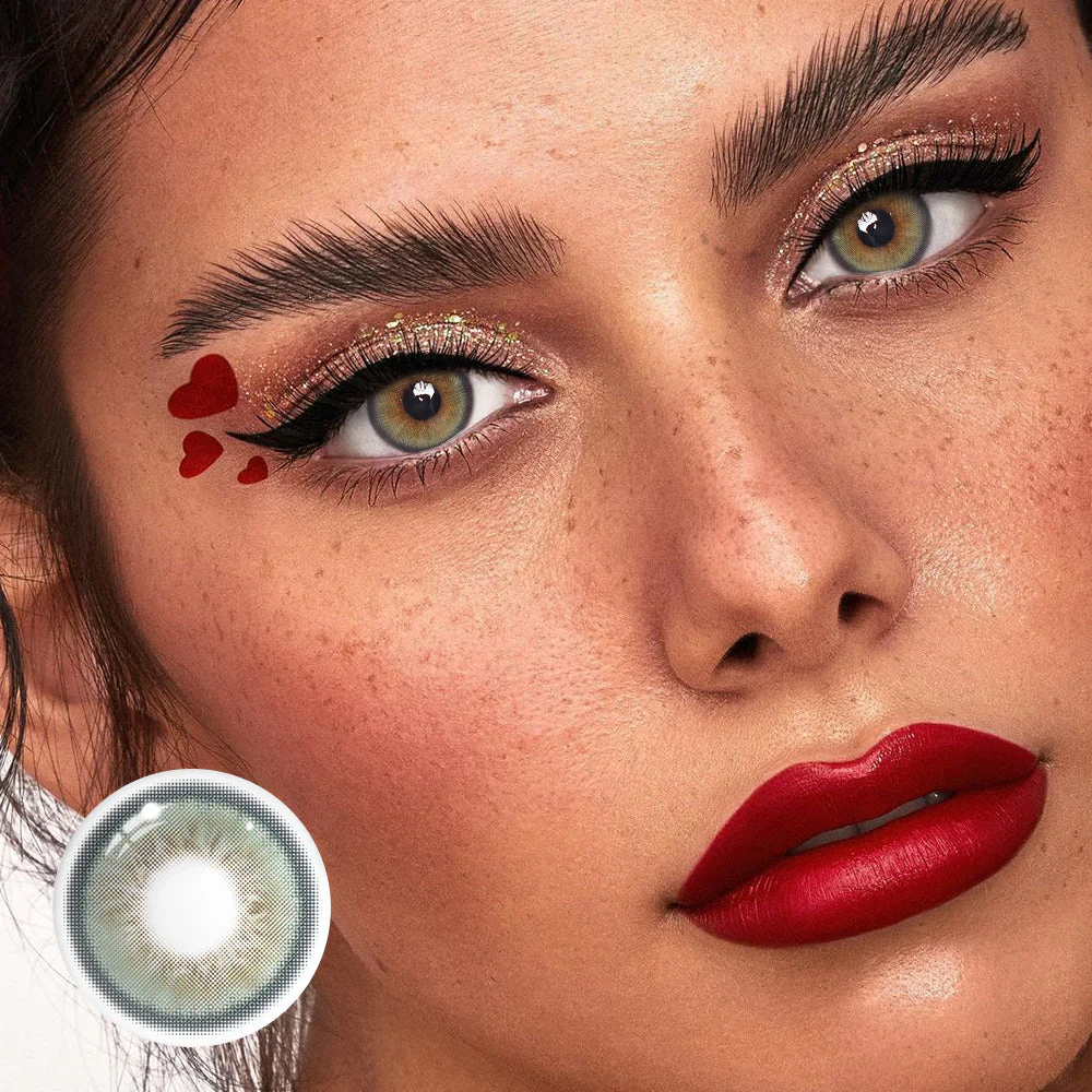 Flora Green Prescription Colored Contact Lenses - Roseibase