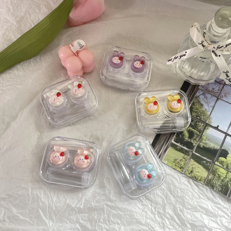 Mini Rabbit Colored Contact Lens Case - Roseibase