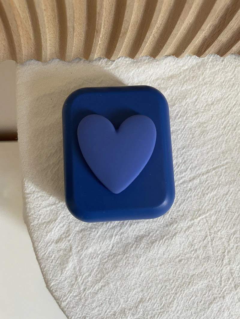Heart Shape Colored Contact Lens Case - Roseibase