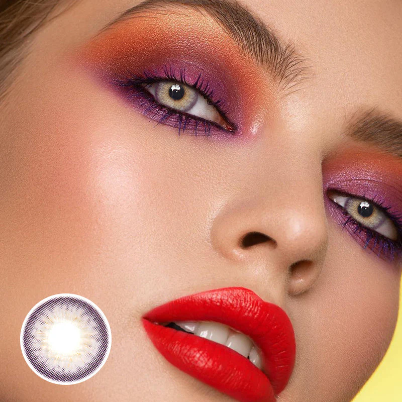Margaret Iris Purple Colored Contact Lenses - Roseibase