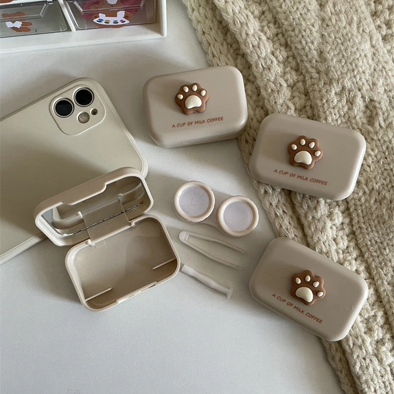 Milktea Colored Contact Lens Case - Roseibase
