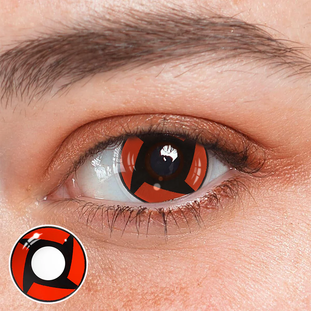 Cosplay NARUTO Uchiha Shisui Shalingan Red Prescription Colored Contact Lenses - Roseibase