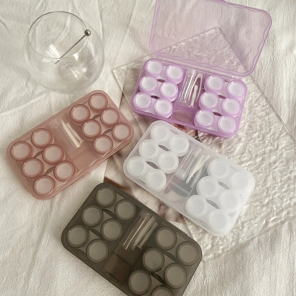 Ins Retro Cold Style Colored Contact Lens Case - Roseibase