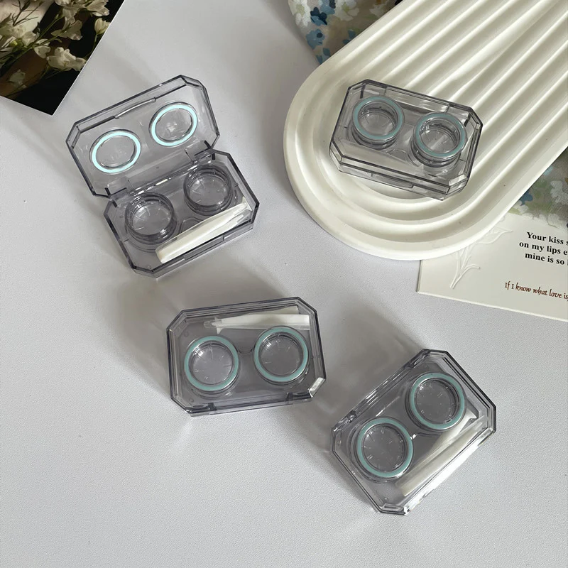Ins Mini Simple Colored Contact Lens Case - Roseibase