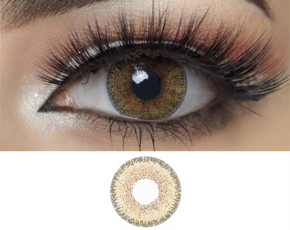 Natural Avela Brown Colored Contact Lenses - Roseibase