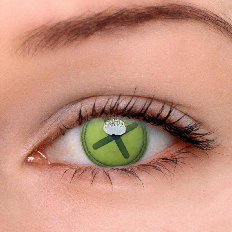 Halloween ButtonEyeGreen Colored Contact Lenses - Roseibase