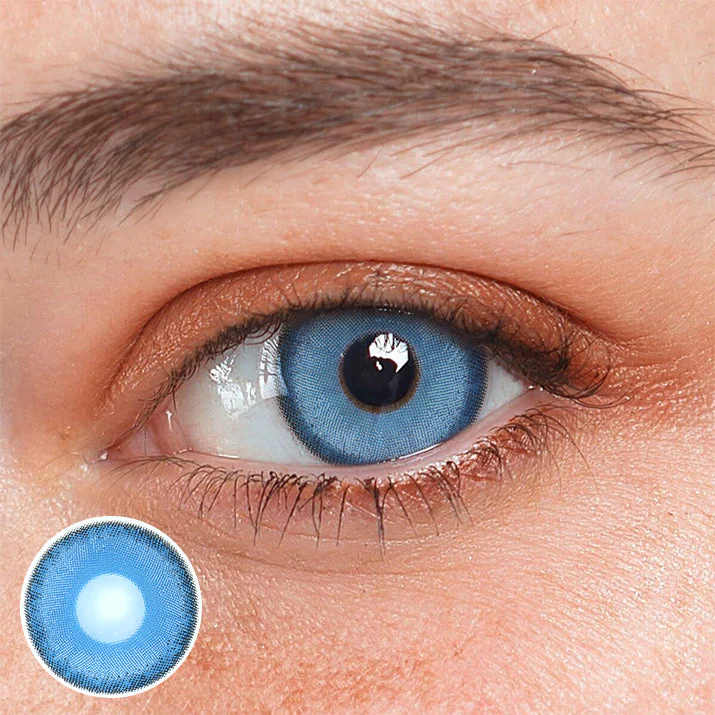 Beagan Blue Colored Contact Lenses - Roseibase