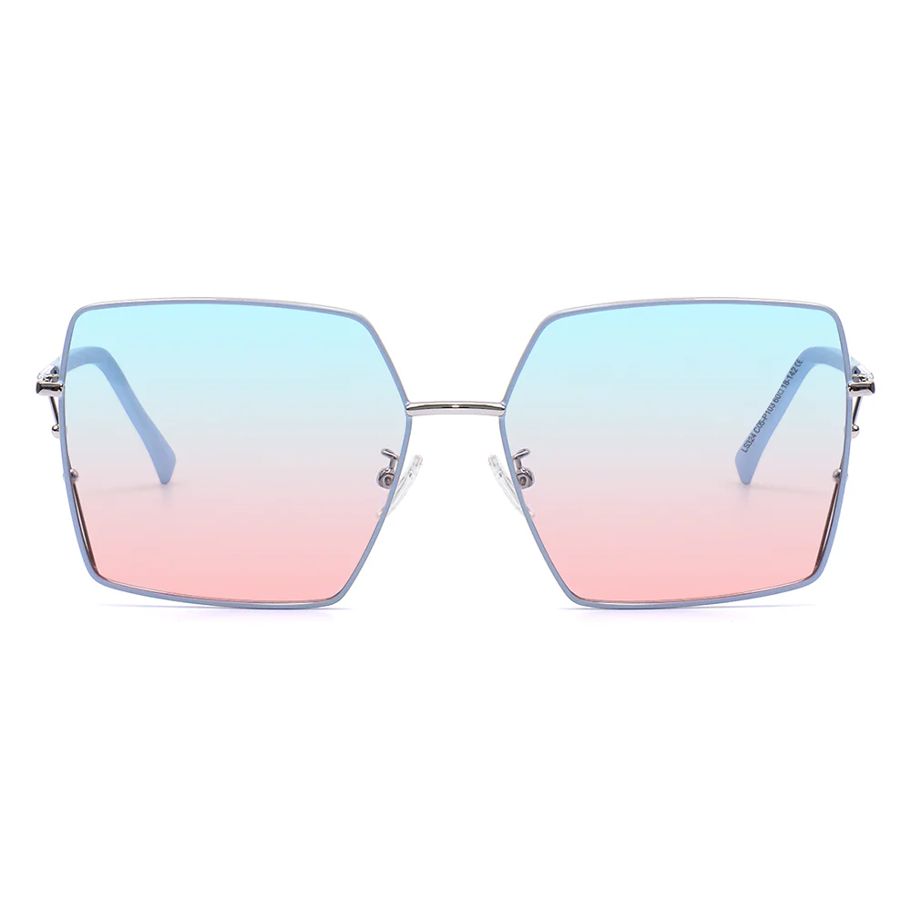 Beatrice Oversized Pink Blue Sunglasses - Roseibase