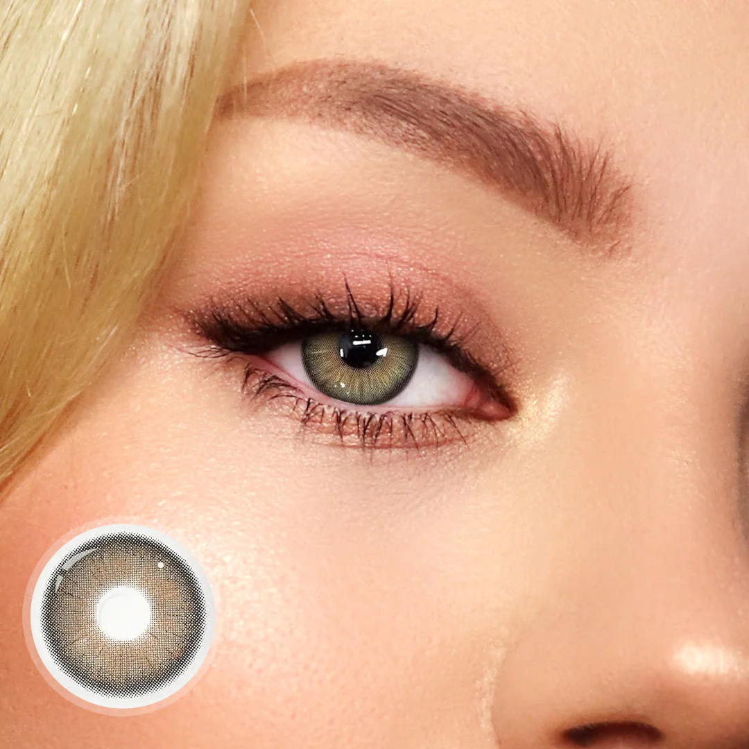 Coral Sandy Brown Colored Contact Lenses - Roseibase