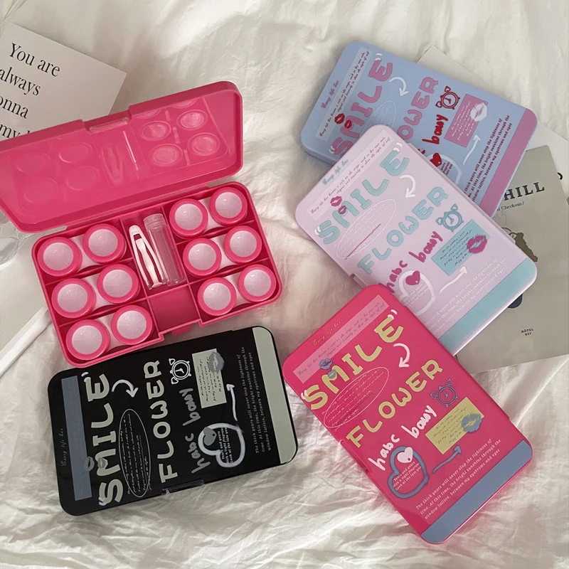 American Creative Text Colored Contact Lens Case - Roseibase