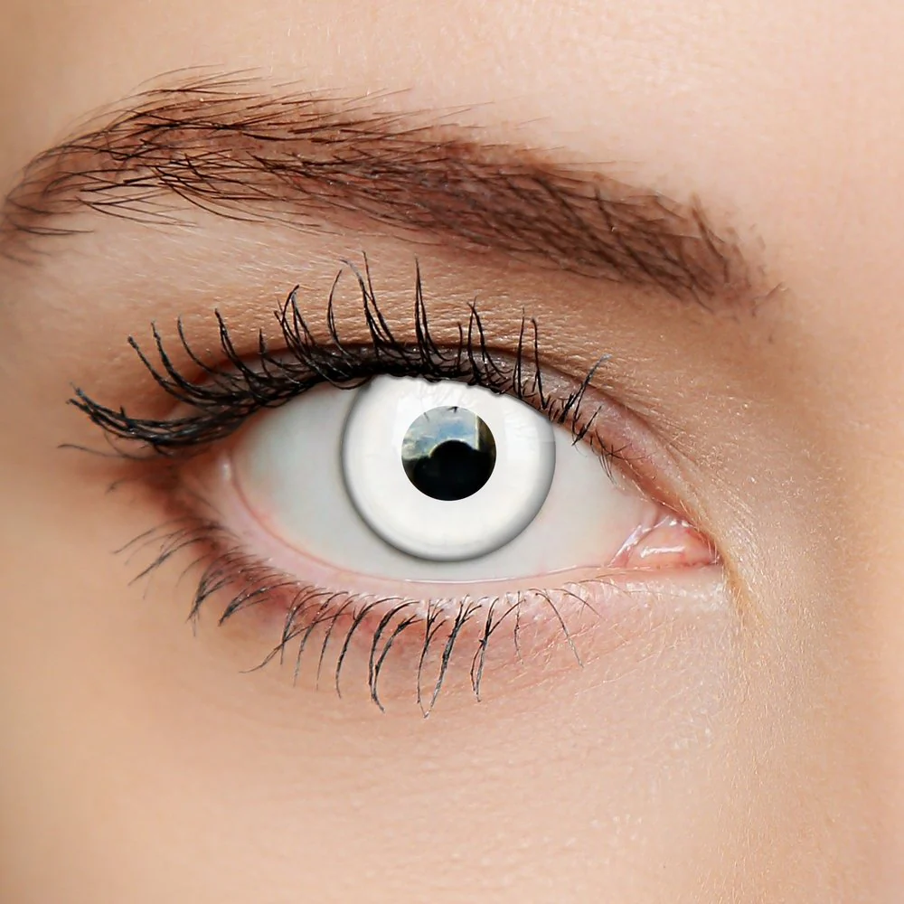 Circle Block White block Colored Contact Lenses - Roseibase