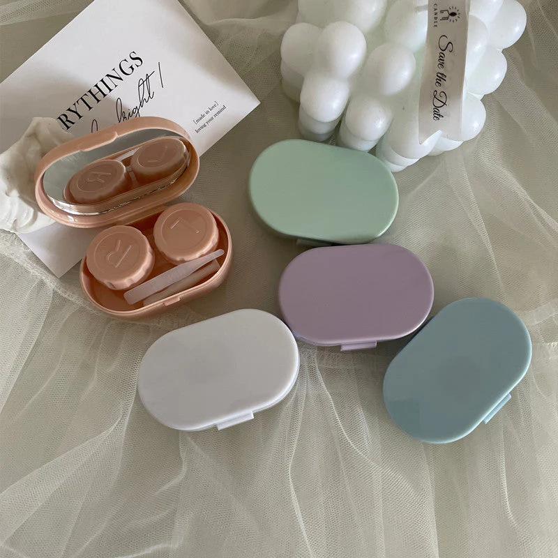 Cream Colored Contact Lens Case - Roseibase