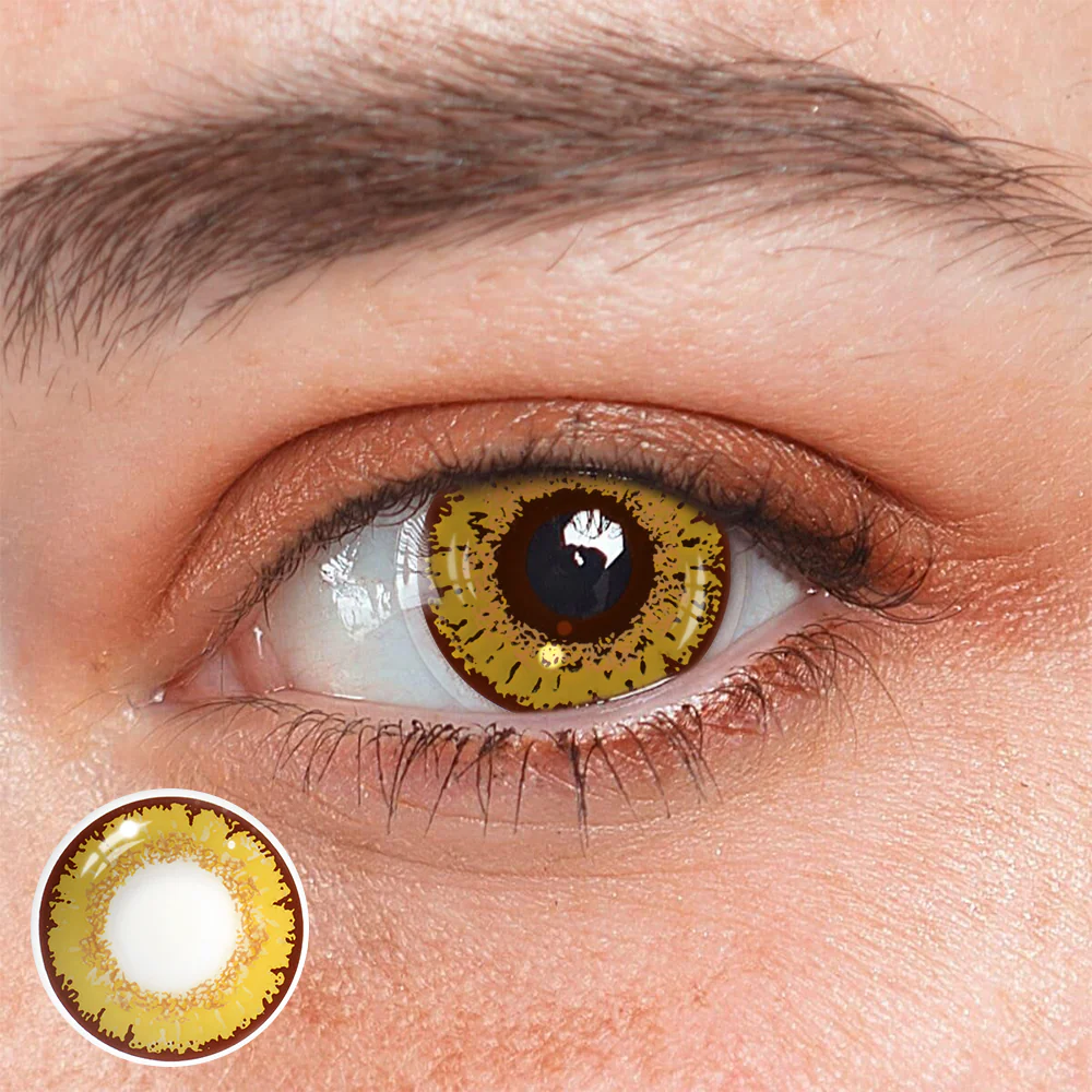Cosplay Genshin Impact Candace Gold Yellow Colored Contact Lenses - Roseibase