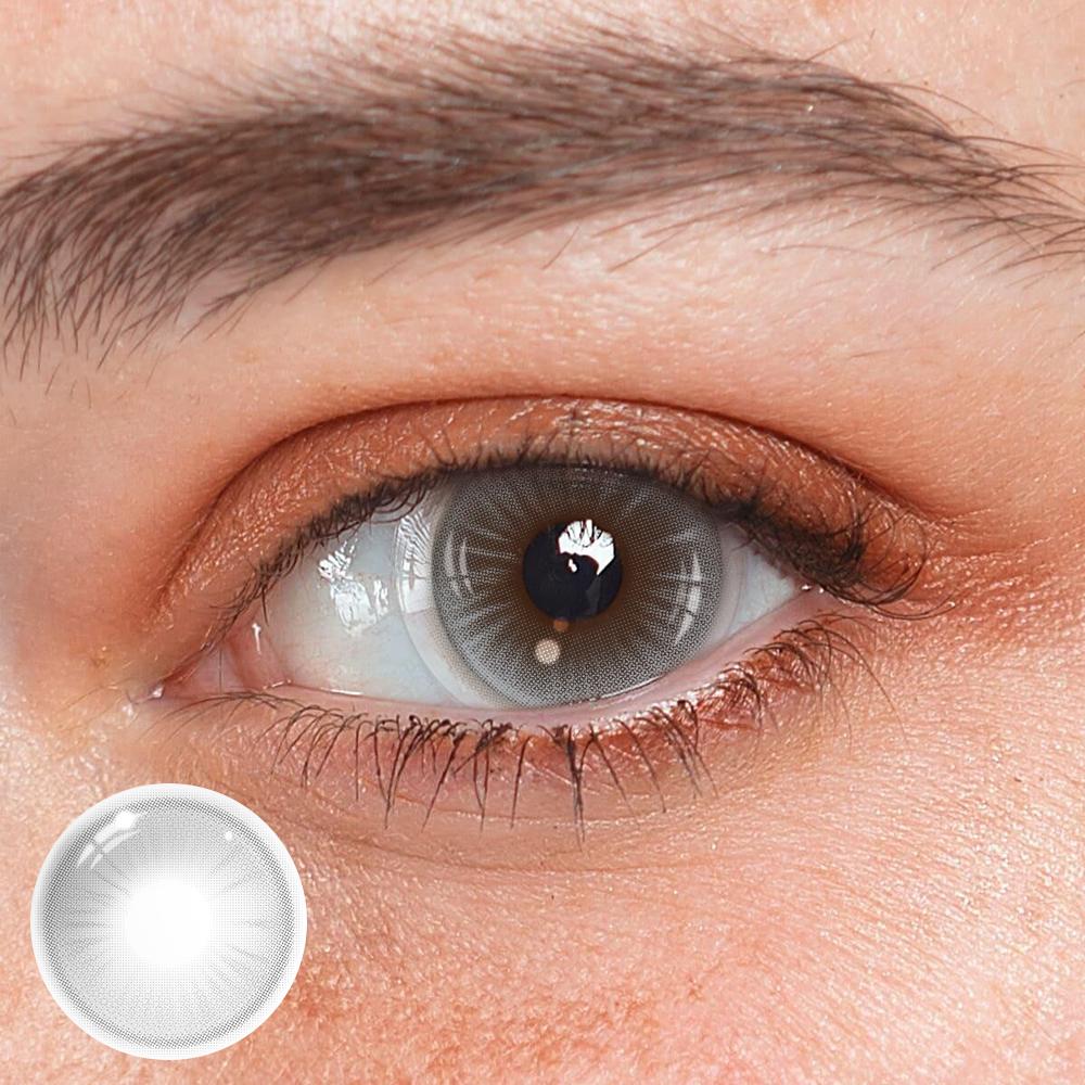 Avery Light Gray Colored Contact Lenses - Roseibase