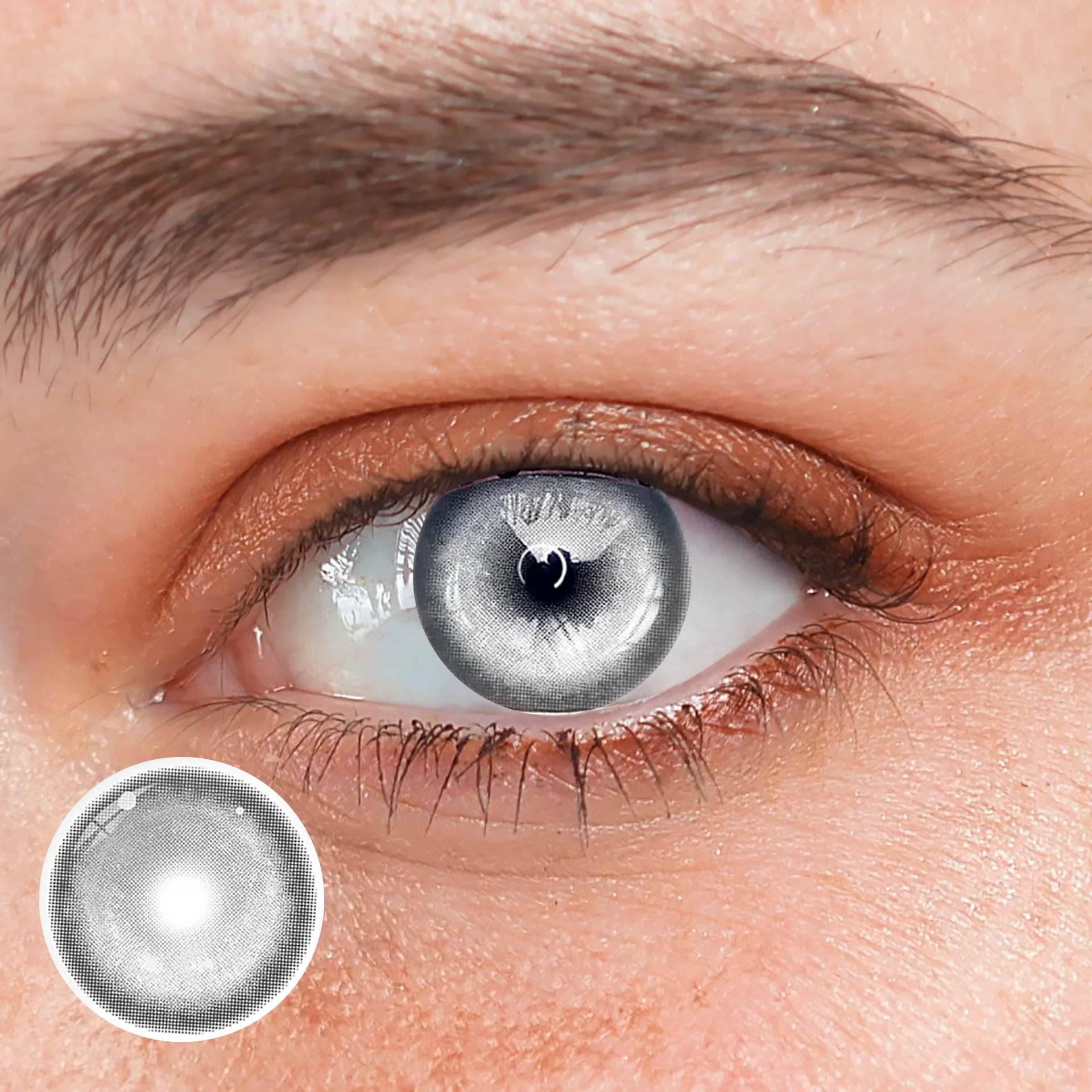 Cosplay KOI Gray Colored Contact Lenses - Roseibase