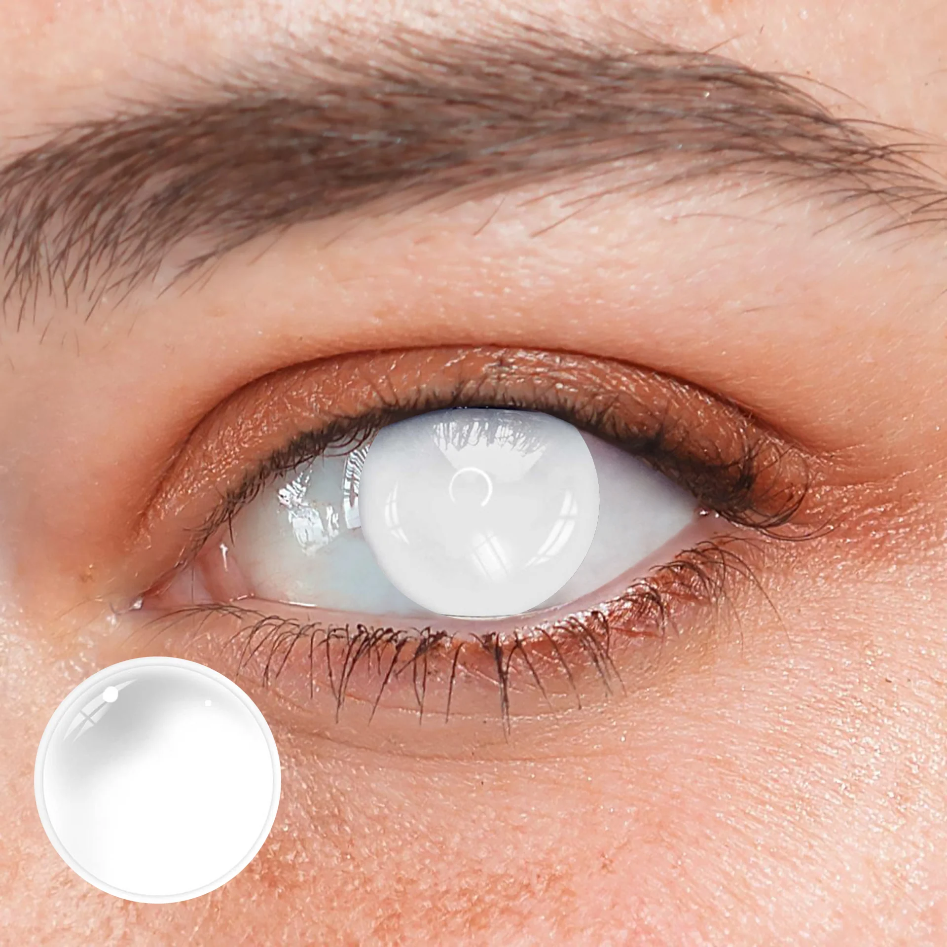 Halloween White out  Colored Contact Lenses - Roseibase