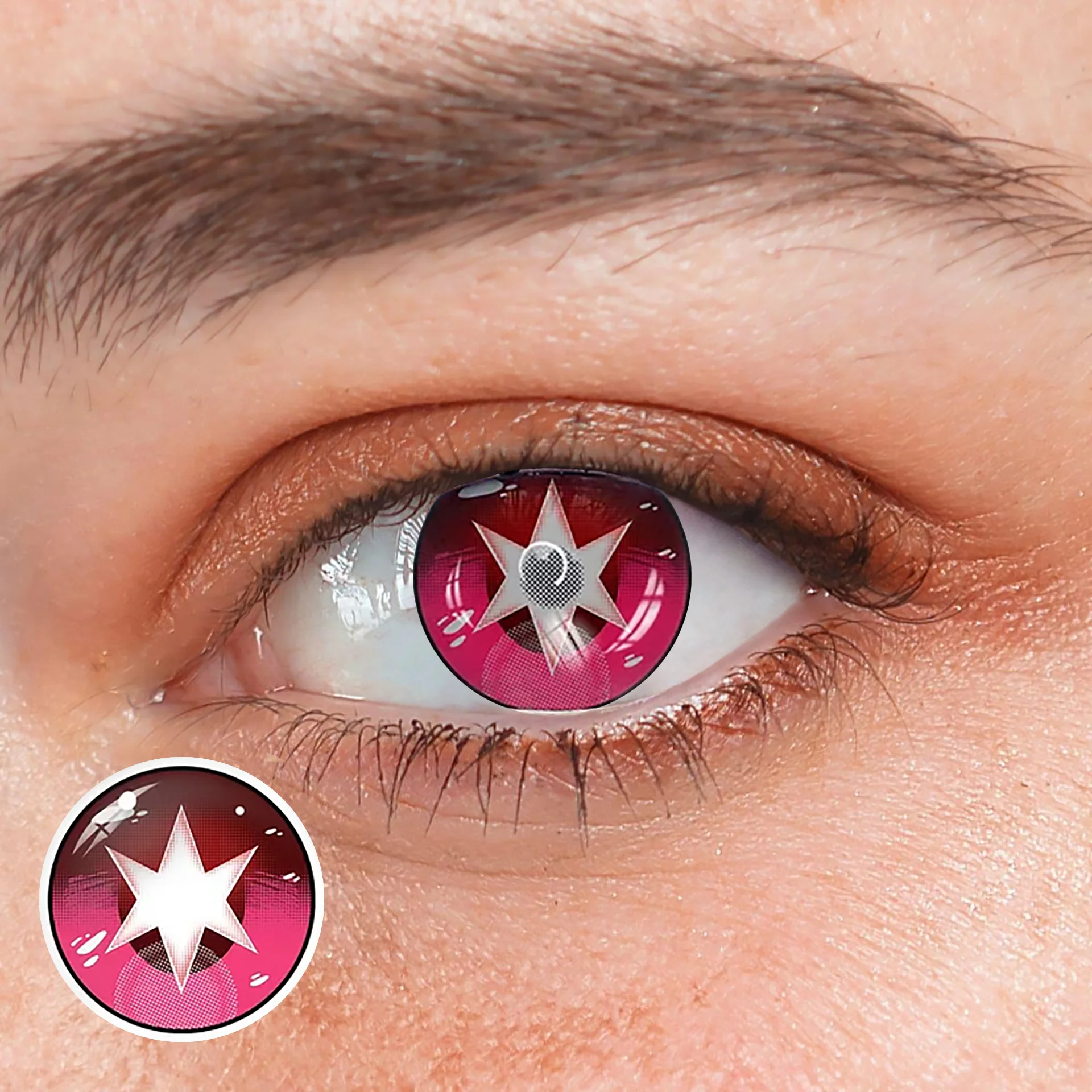Cosplay Oshi No Ko Hoshino Rubii Red Colored Contact Lenses - Roseibase