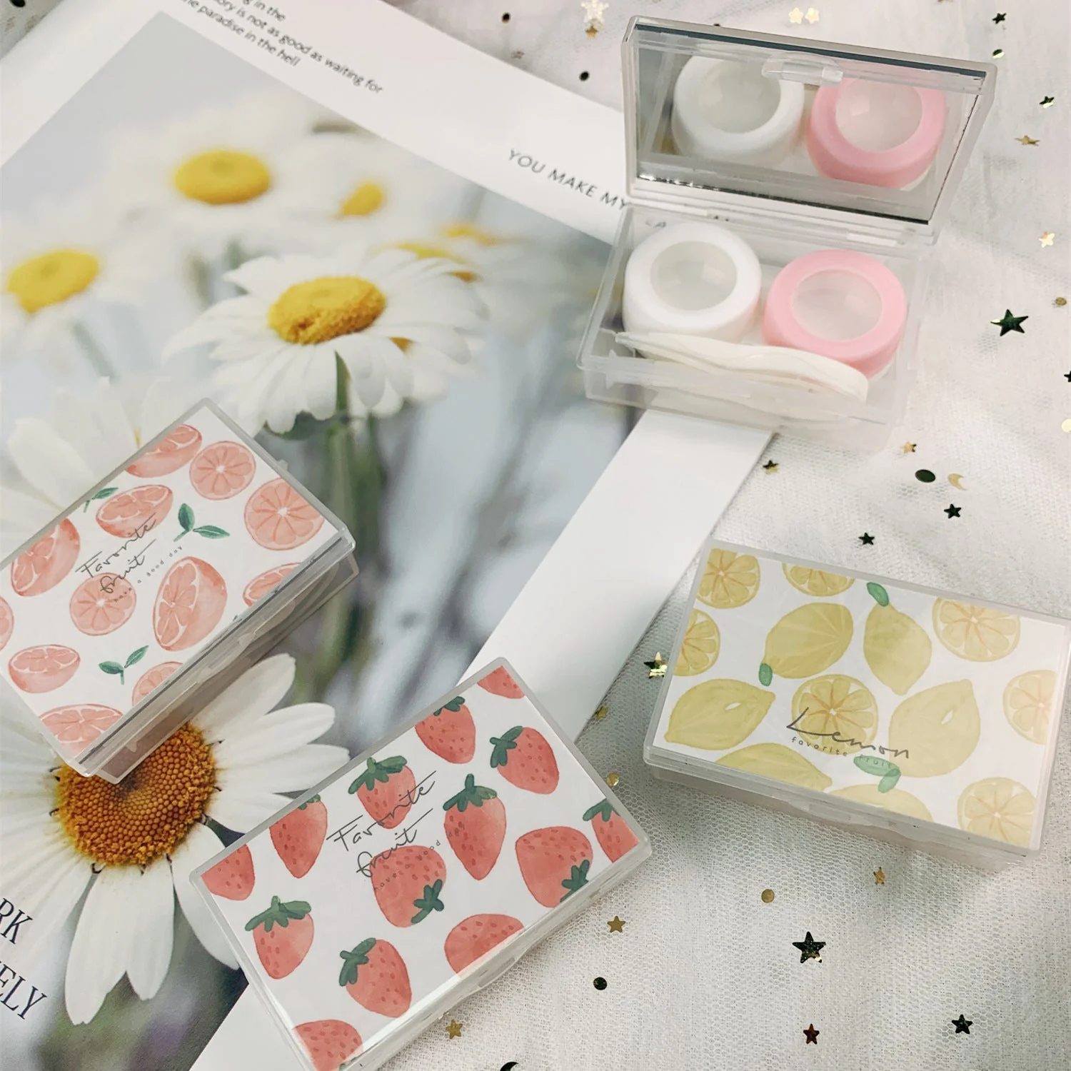 Fruit Cartoon Colored Contact Lens Case - Roseibase