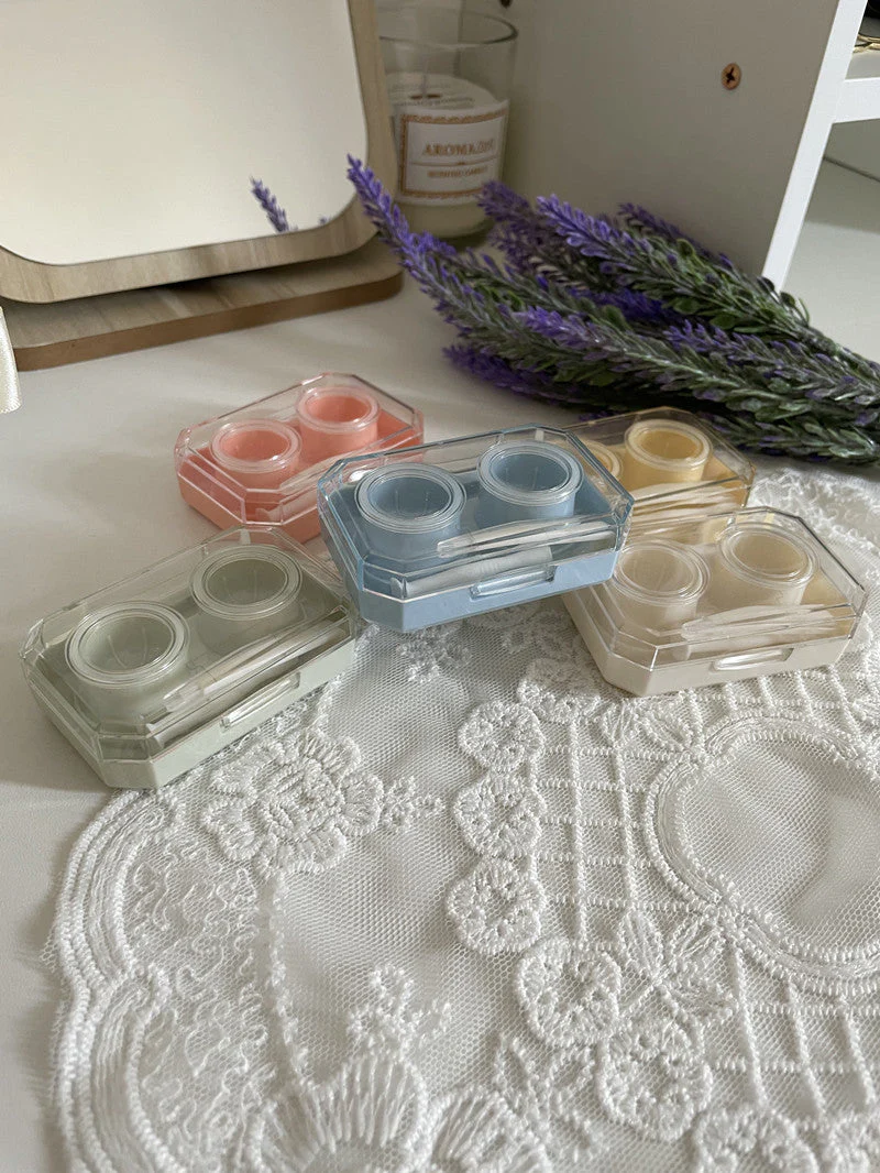 Mini Colored Contact Lens Case - Roseibase