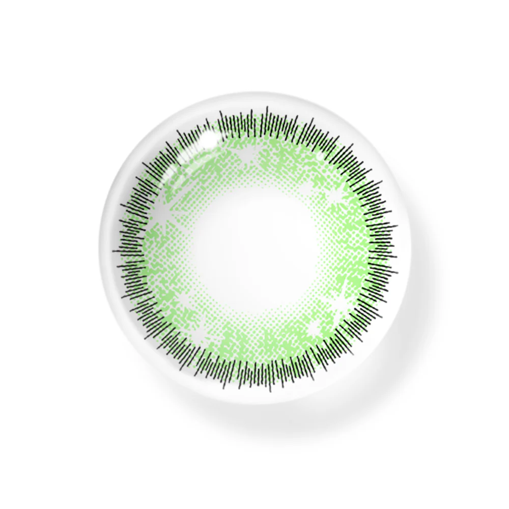 Cosplay Star Eyes Green Colored Contact Lenses - Roseibase