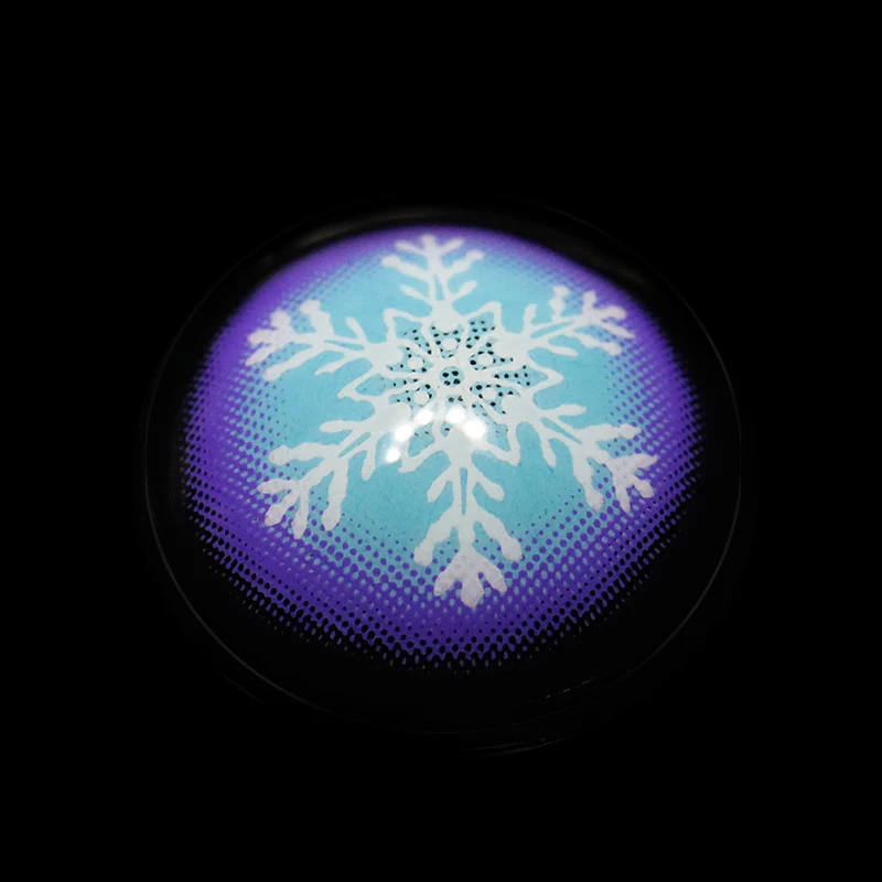 Cosplay Snow Flake Blue Colored Contact Lenses - Roseibase