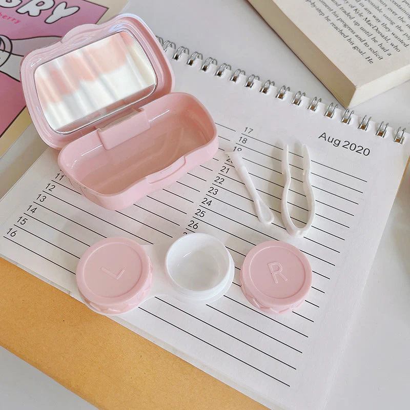 Cute Bear Colored Contact Lens Case - Roseibase