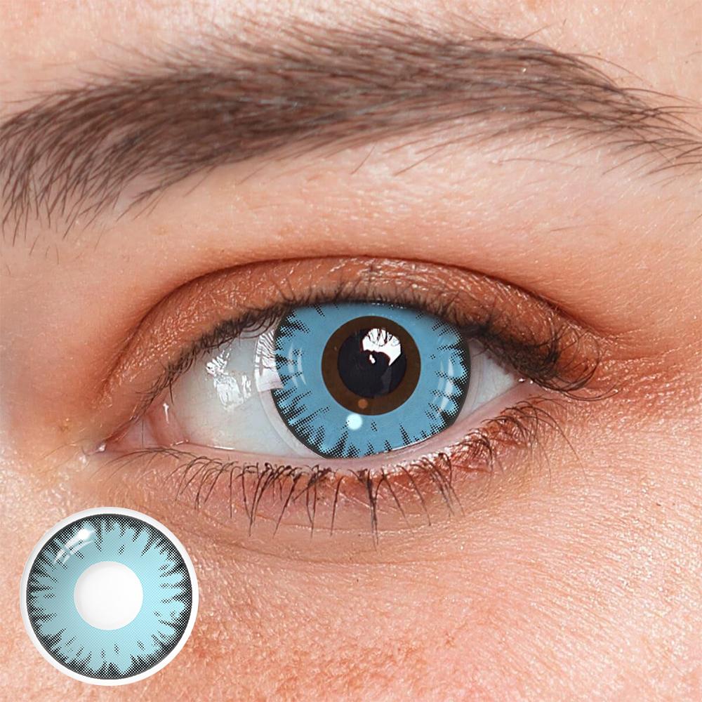 Cosplay Lucifer's Eye Blue Colored Contact Lenses - Roseibase