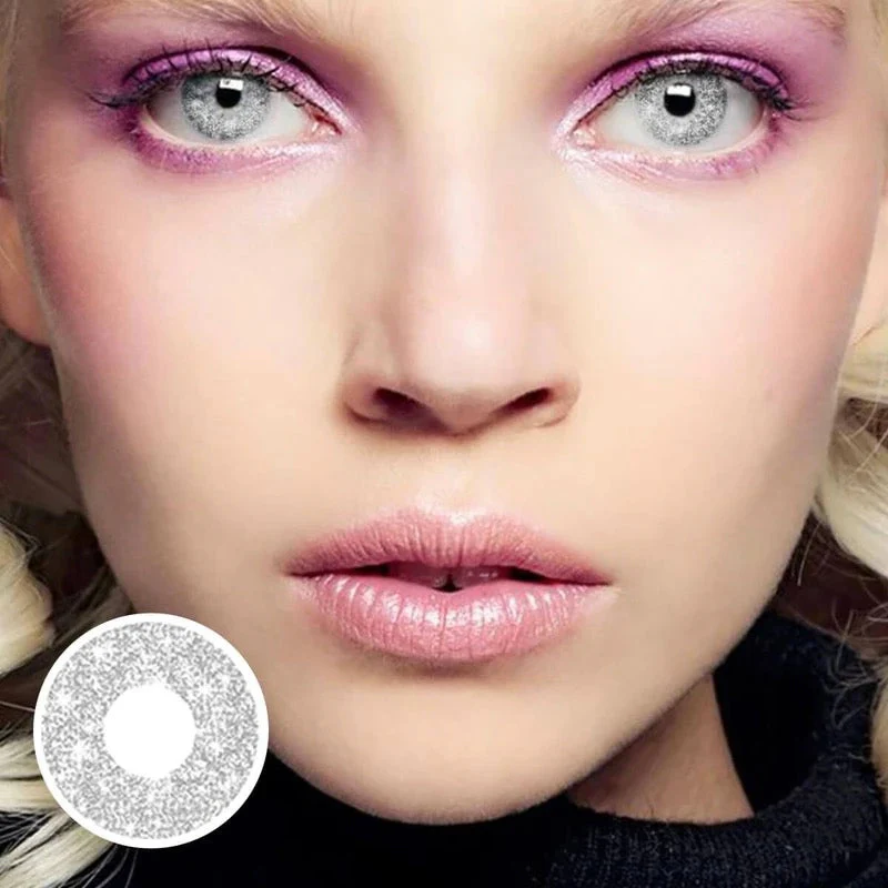 Halloween Blinking Blink Gray Colored Contact Lenses - Roseibase